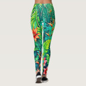 Tropisch Oerwoud Lush Paradise Design Leggings (Achterkant)