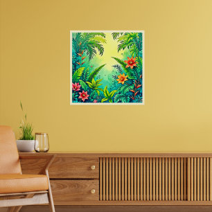 Tropisch Oerwoud Lush Paradise Design Poster
