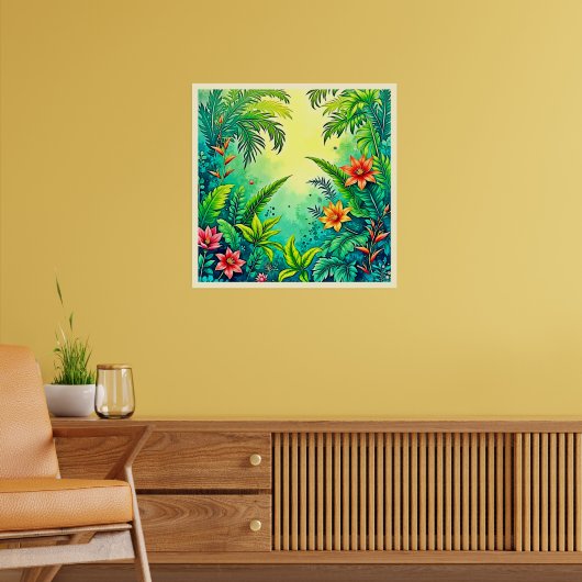 Tropisch Oerwoud Lush Paradise Design Poster (Woonkamer 2)