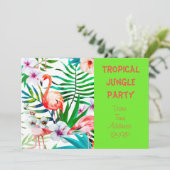 Tropisch Oerwoud met flamingo Kaart (Staand voorkant)
