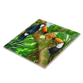 Tropisch Oerwoud met toucans Tegeltje (Zijkant)