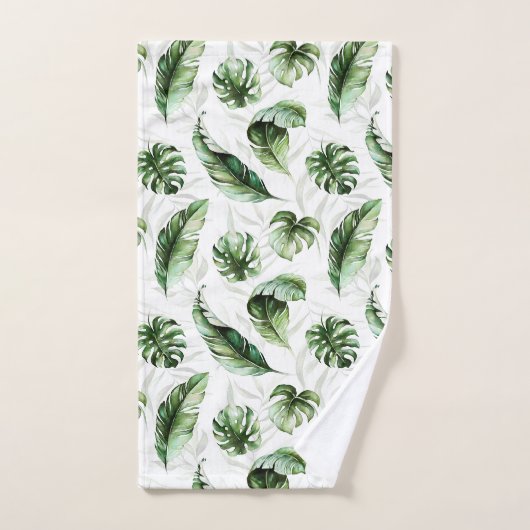 Tropisch Oerwoud Monstera Bladeren Bad Handdoek (Handdoek)
