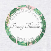 Tropisch Oerwoud palmpatroon Labels (Design 1)