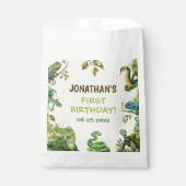Tropisch Oerwoud Reptiel Kids Verjaardagsfeest Bedankzakje (Voorkant)