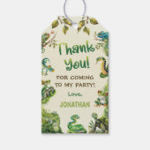 Tropisch Oerwoud Reptiel Kids Verjaardagsfeest Cadeaulabel (Voorkant)