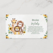 Tropisch Oerwoud Safari Dieren Boeken voor Baby Informatiekaartje (Voorkant)