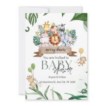 Tropisch Oerwoud Safari Dieren Jongen Baby shower