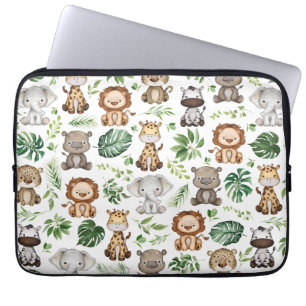 Tropisch Oerwoud Safari Wilde dieren Laptop Sleeve