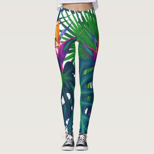 Tropisch Oerwoud uit Griekenland laat paradijs Leggings (Voorkant)