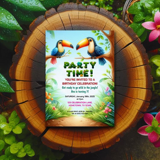 Tropisch Oerwoud Verjaardagsfeest Uitnodiging voor