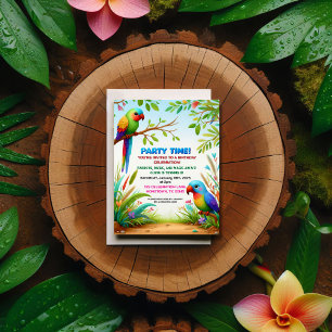 Tropisch Oerwoud Verjaardagsfeest Uitnodiging voor