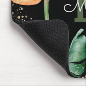 Tropisch olievalk Monogram Script Gold Black Muismat (Hoek)