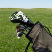 Tropisch olieveld Monogram Golfheadcover (Insitu)