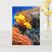 Tropisch onderzeese koraal kaart (Gele Bloem)