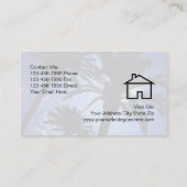 Tropisch onroerend goed visitekaartje (Achterkant)