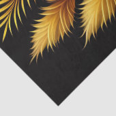 Tropisch Oranje Floral Kunstwerk Groot Tissuepapier (Detail)