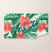Tropisch oranje hibiscus bad handdoek (Handdoek)