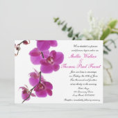 Tropisch orchidee bruiloft kaart (Staand voorkant)