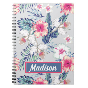 Tropisch orchidee Floral Pattern Notitieboek
