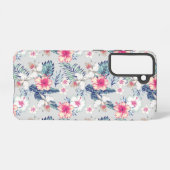 Tropisch orchidee Floral Pattern Samsung Galaxy Hoesje (Achterkant horizontaal)
