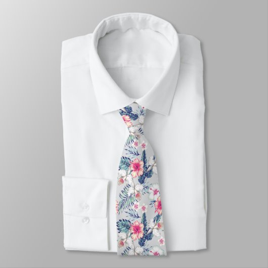 Tropisch orchidee Floral Pattern Stropdas (Gebonden)