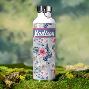 Tropisch orchidee Floral Pattern Waterfles