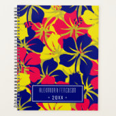 Tropisch Paars-blauw roze geel Florentijn Planner (Voorkant)