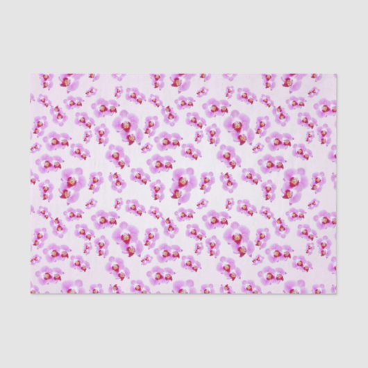 Tropisch Paars orchidee Floral fotografie Tissuepapier (Voorkant)