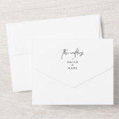 Tropisch palm Bleek seafoam in één uitnodiging (Achterkant)