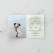 Tropisch palm Elegant Modern Green Wedding (Binnen)