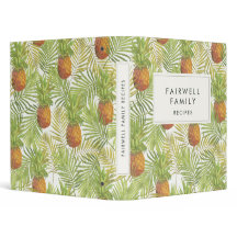 Tropisch palm- en ananassepatroon Recipt kookboek