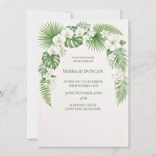 Tropisch Palm Groene Huwelijk Kaart