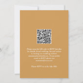 Tropisch palm laat QR Code Weddenschap uitnodigen Kaart (Achterkant)