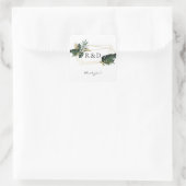 Tropisch palm Leaf Gold 2 Monogram - Vierkante Sticker (Tas)