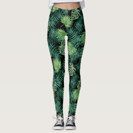 Tropisch palm Leaf Leggings