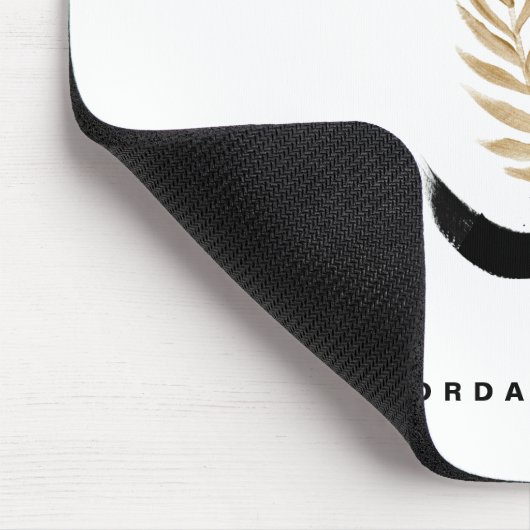 Tropisch palm Leaf Letter J Monogram Gepersonalise Muismat (Hoek)