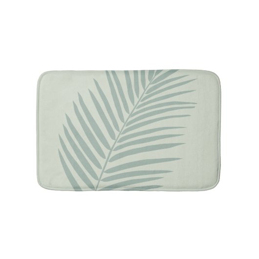 Tropisch palm Leaf Sage Green Badmat (Voorkant)