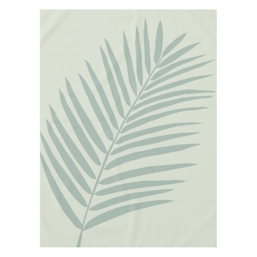 Tropisch palm Leaf Sage Green Tafelkleed (Voorkant)