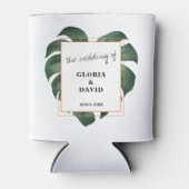 Tropisch palm Leaf Wedding Blikjeskoeler (Voorkant)