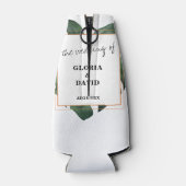 Tropisch palm Leaf Wedding Flesjeskoeler (Achterkant)