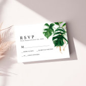 Tropisch palm Leaf Wedding RSVP