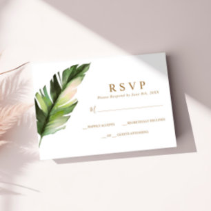 Tropisch palm Leaf Wedding RSVP