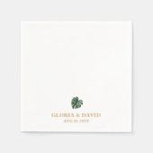 Tropisch palm Leaf Wedding Servet (Voorkant)