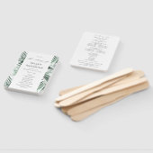 Tropisch palm Leaves Wedding Program Handwaaier (Niet-gemonteerd)