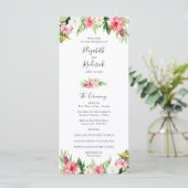 Tropisch palm Leaves Wedding Program Programma (Staand voorkant)