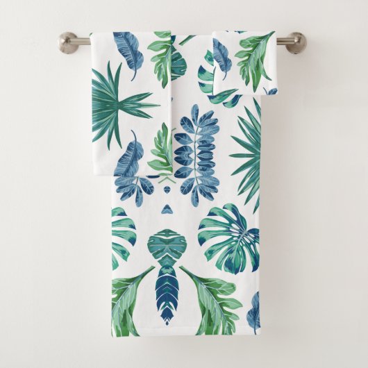 Tropisch palm lederen handdoekset bad handdoek (Insitu)