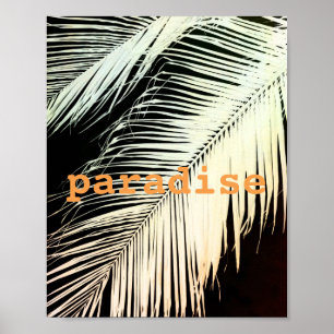 tropisch palm poster met tekstfoto's in sepia