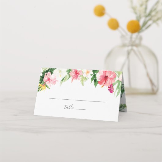 Tropisch palmbanaan lef blush Floral Wedding (Voorkant)