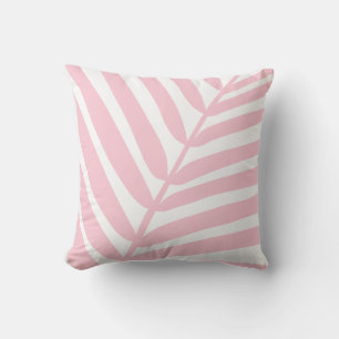 Tropisch palmblad Baby roze Kussen
