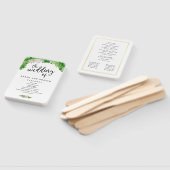 Tropisch palmblad en groen wedding programma handwaaier (Niet-gemonteerd)